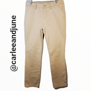 St Johns Bay Straight Leg Pants Tan size 8